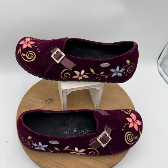 Papillo(Birkenstock) Velvet purple shoes Size 40 41  size 9.5 10 embroidered boh - Picture 4 of 16